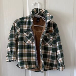 Eddie Bauer Plaid Sherpa-Lined Jacket